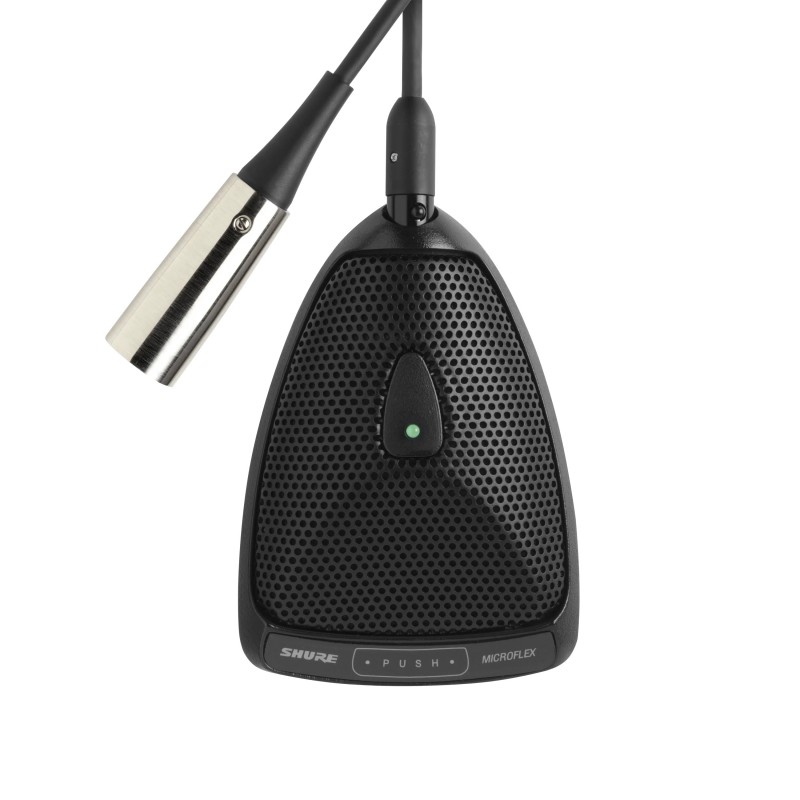 MX393/S - Mikrofon powierzchniowy, wbudowany przedwzmacniacz, przycisk ze wskaźnikiem LED, odłącz...SHURE